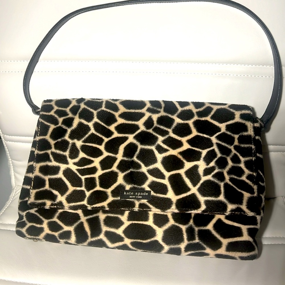 Kate Spade New York Vintage Zebra print black and white shoulder bag
